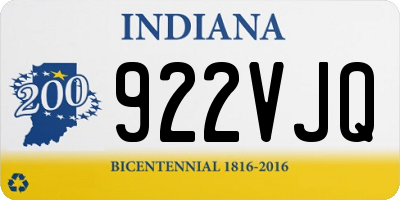 IN license plate 922VJQ