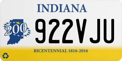 IN license plate 922VJU