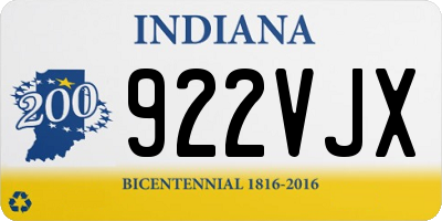 IN license plate 922VJX