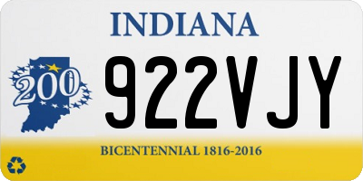 IN license plate 922VJY