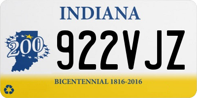 IN license plate 922VJZ