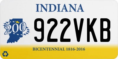 IN license plate 922VKB