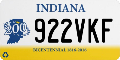 IN license plate 922VKF