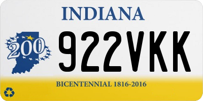 IN license plate 922VKK