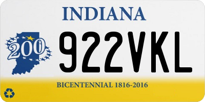 IN license plate 922VKL