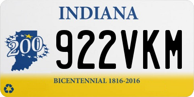 IN license plate 922VKM