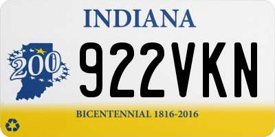IN license plate 922VKN