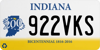 IN license plate 922VKS