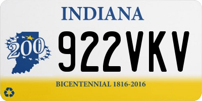 IN license plate 922VKV