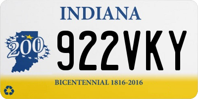 IN license plate 922VKY