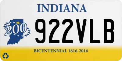 IN license plate 922VLB