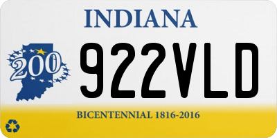 IN license plate 922VLD