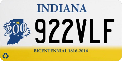 IN license plate 922VLF