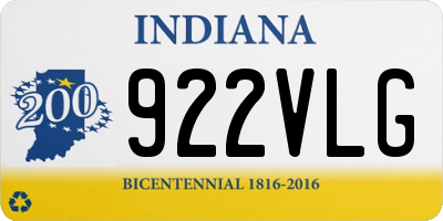 IN license plate 922VLG