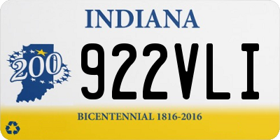 IN license plate 922VLI