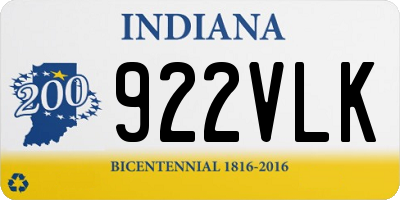 IN license plate 922VLK