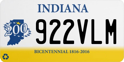 IN license plate 922VLM