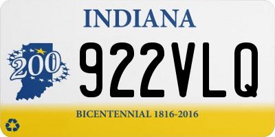IN license plate 922VLQ