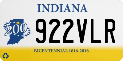IN license plate 922VLR