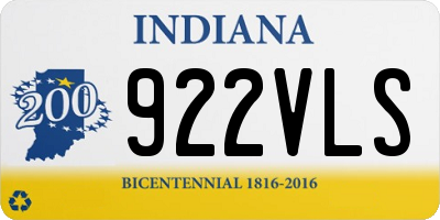 IN license plate 922VLS