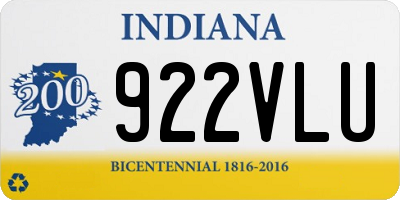 IN license plate 922VLU