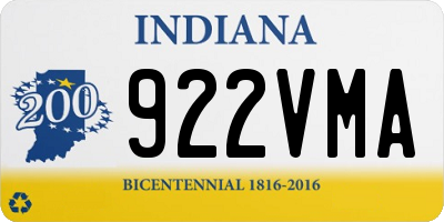 IN license plate 922VMA