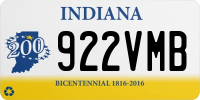 IN license plate 922VMB