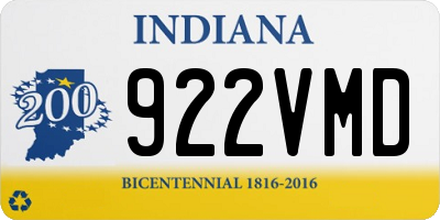 IN license plate 922VMD
