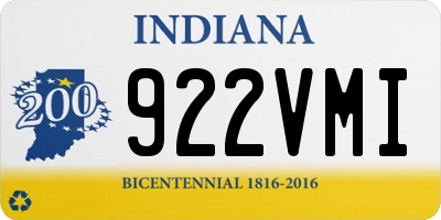 IN license plate 922VMI