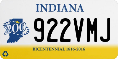 IN license plate 922VMJ