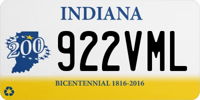 IN license plate 922VML