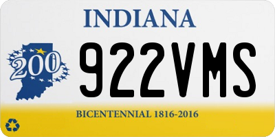 IN license plate 922VMS