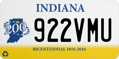 IN license plate 922VMU