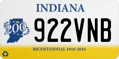 IN license plate 922VNB