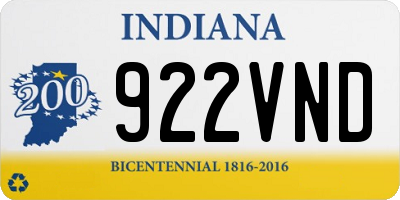 IN license plate 922VND