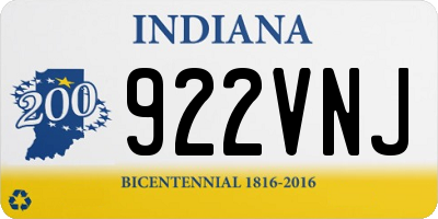 IN license plate 922VNJ