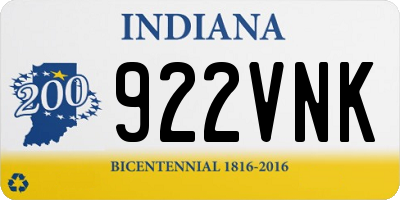 IN license plate 922VNK