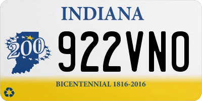 IN license plate 922VNO