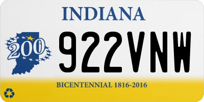 IN license plate 922VNW
