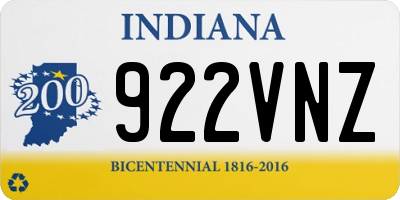 IN license plate 922VNZ