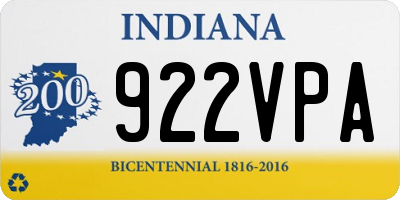 IN license plate 922VPA