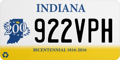 IN license plate 922VPH