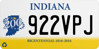IN license plate 922VPJ