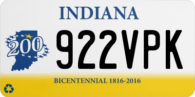 IN license plate 922VPK