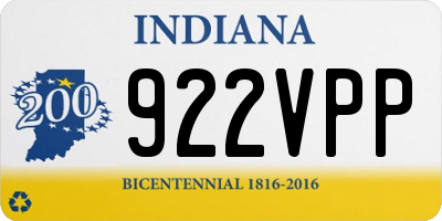 IN license plate 922VPP