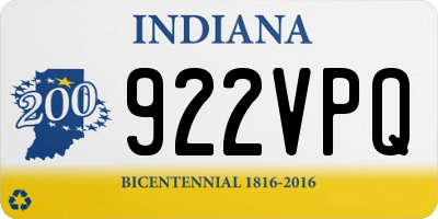 IN license plate 922VPQ