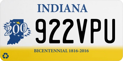 IN license plate 922VPU
