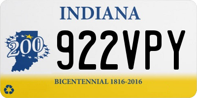IN license plate 922VPY
