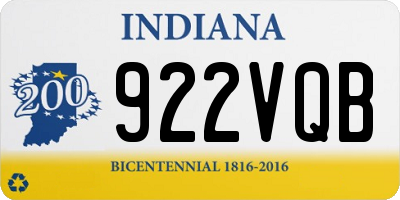 IN license plate 922VQB
