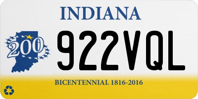 IN license plate 922VQL